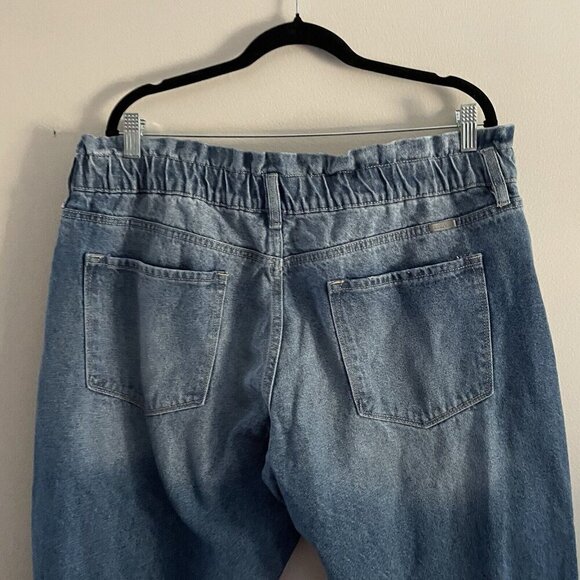 KanCan Maurices Women 33 Distressed Denim Boyfriend High Rise Paperbag Jean NWOT - Picture 9 of 13